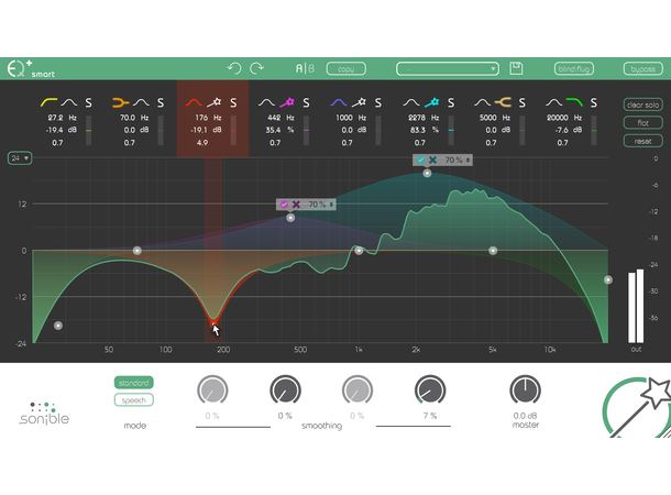 SONIBLE SMART:EQ LIVE Plug-in VST, VST3, AU, AAX, Waves MultiRack Nat.