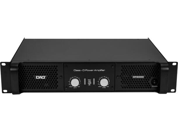 DAD DP2000 Forsterker 2 x1050W @ 4ohm Bridge mode 2100W @ 8Ohm