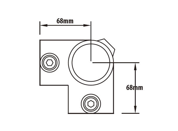 KUPO KPC-116 rør clamp hjørne 3 veis Ø48mmrørklemme.TUV