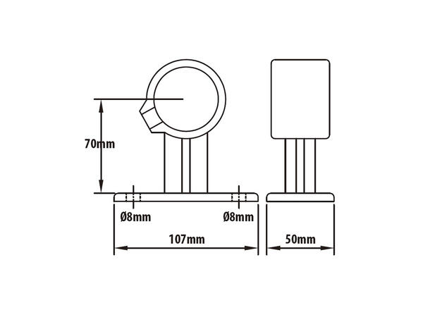 KUPO KPC-143 håndtak brakett Ø48mmrørklemme.TUV
