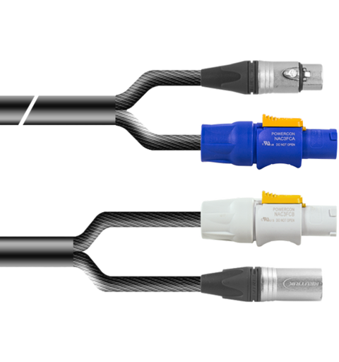 PROAUDIO TOUR76695 Kombikabel XLRm-XLRf 5pin + Powercon, 2,5mm