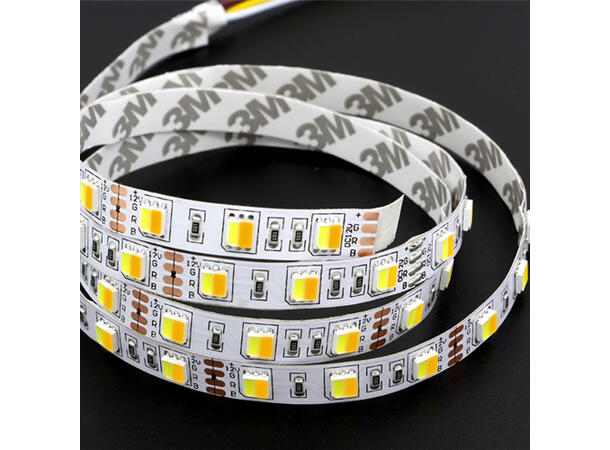 SBL LED CW+WW LED strip 5 meter, 10mm, innendørs. 12V