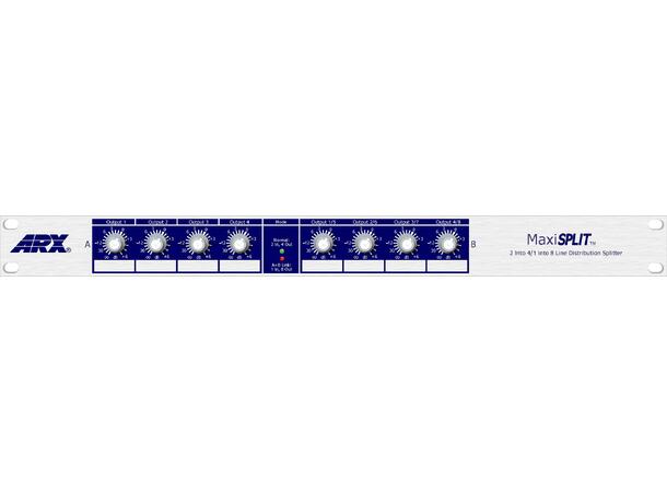 ARX MaxiSplit Splitter 2:4 eller 1:8 splitter, XLR inn/ut
