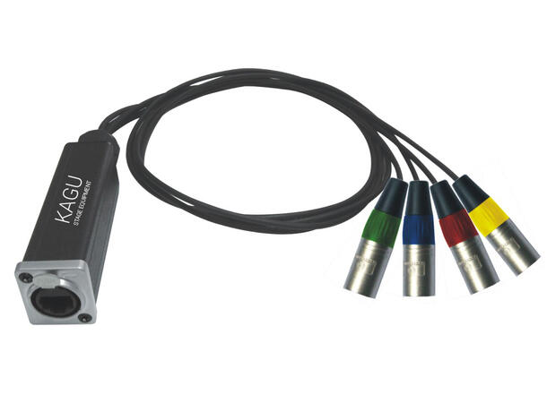 KAGU CAT til 4 x DMX interface 4 x 3 pin XLR han