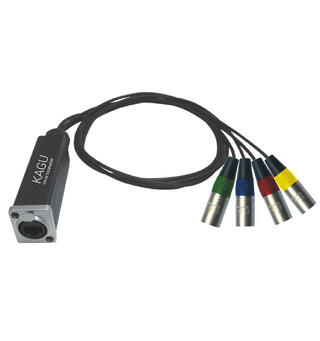 KAGU CAT til 4 x DMX interface 4 x 3 pin XLR han