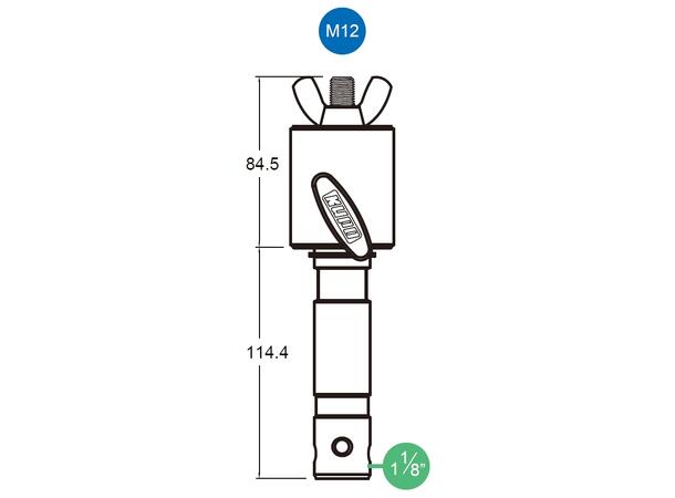 KUPO KS-082 28mm adapter m/kulelager M12. For følgespot etc.