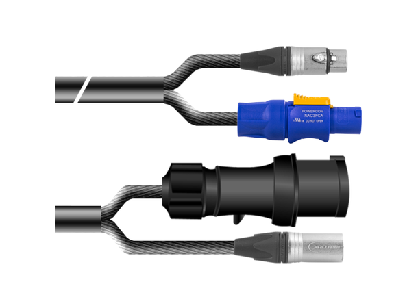 PROAUDIO TOUR76480L30BK Kombikabel 30m, XLRm-XLRf 3pin + CEE/Powercon