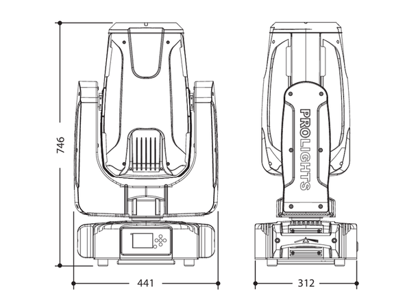 PROLIGHTS PANORAMAIPAB Moving head IP65, Osram HRI 440W, 2° beam angle