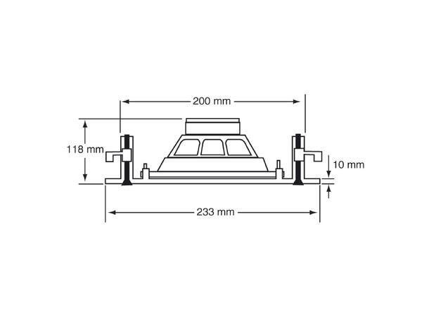 AUDIOPHONY CHP620 Himlingshøyttaler 6,5" Hvit. 20W/100V