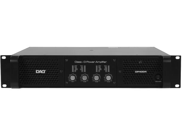 DAD DP4004 Forsterker 4x1100W @ 4ohm Bridge mode 2x2000W @ 8 Ohm