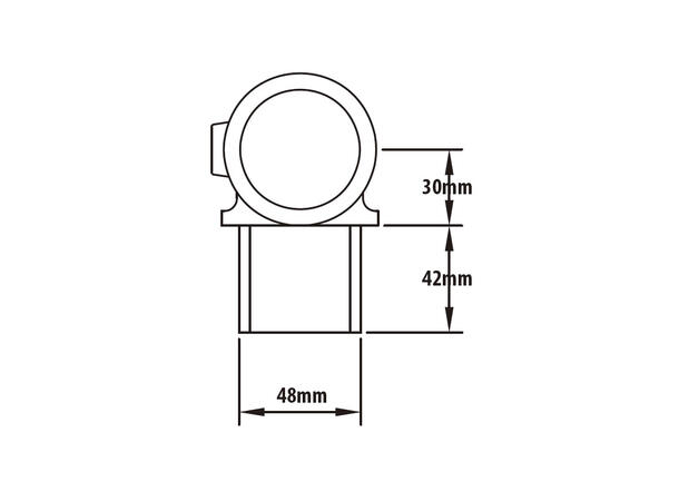 KUPO KPC-147 internal swivel T Ø48mmrørklemme.TUV