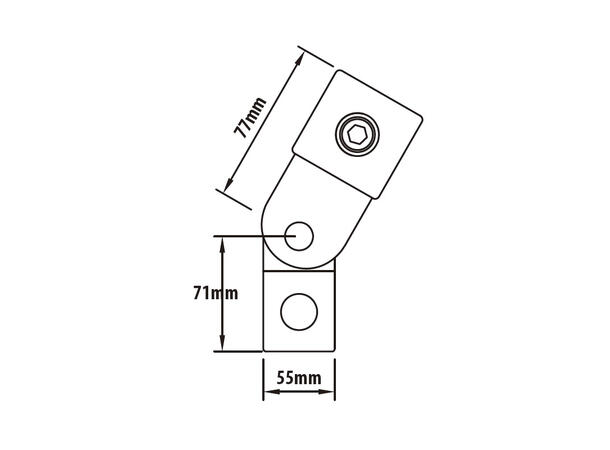KUPO KPC-173 svivelgjennomføring Ø48mmrørklemme.TUV