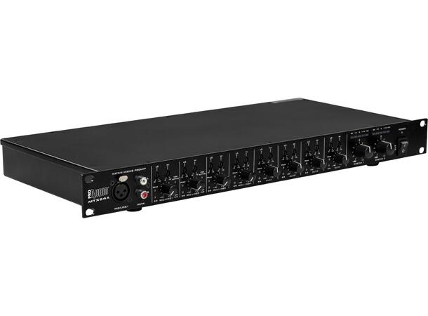 PROAUDIO MTX84A Rackmikser 8 inn / 4 ut. 19"/1U