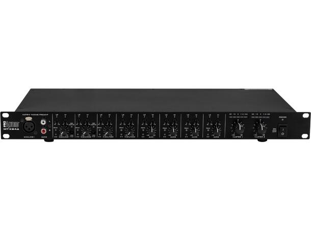 PROAUDIO MTX84A Rackmikser 8 inn / 4 ut. 19"/1U