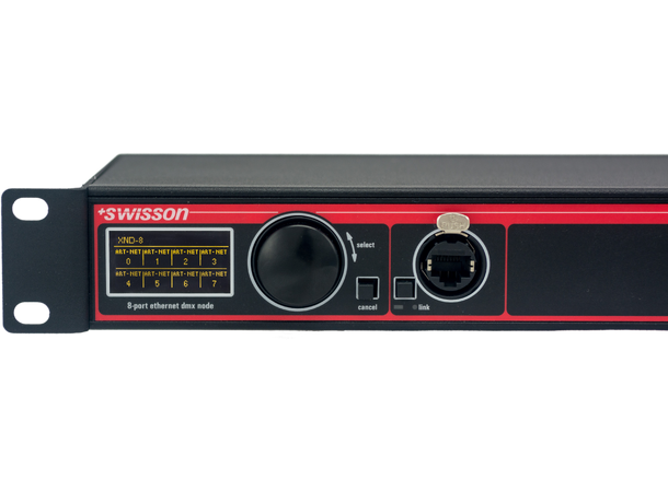 SWISSON XND-8R5 Ethernet DMX Node 19", DMX / Art-Net,sACN. XLR, 5pin