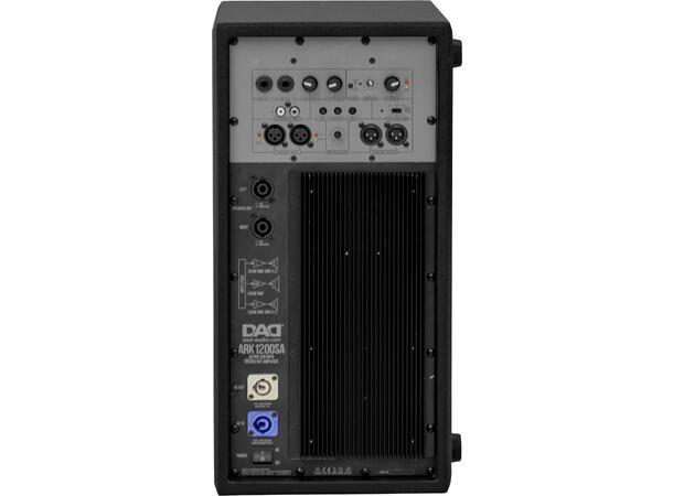 DAD ARK1200SA Aktiv subwoofer 2x8" Sort. Maks SPL 126dB. 2x350W utg.for sat