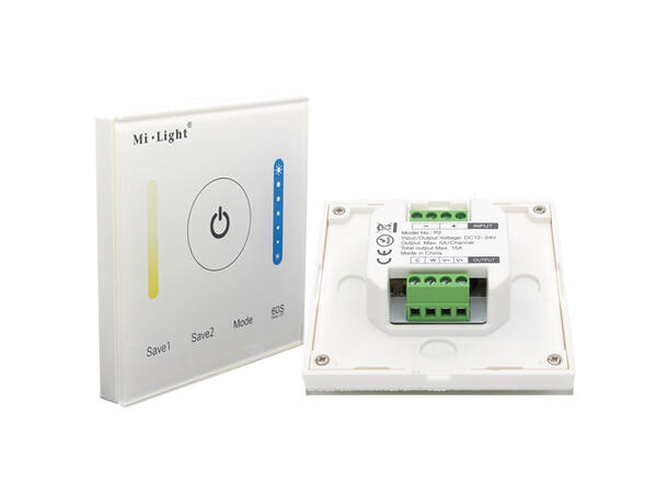 SBL veggmontert LED kontroller for CW+WW 12-24VDC
