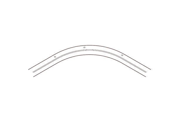 TOSO ND Bue 180 mm, 0,4x0,4m, radius 90° Hvit, 0,4m x 0,4m