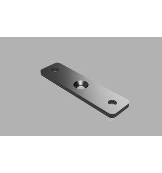 FlexRail tak og avstandsstykke Sort monteringsplate tak