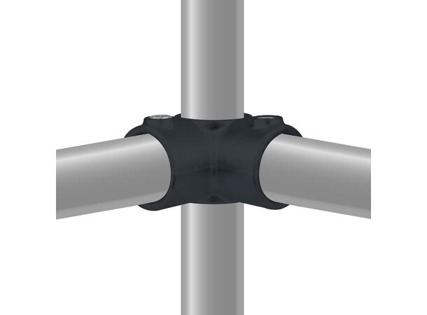 KUPO KPC-116B rør clamp hjørne 3 veis Ø48mmrørklemme.TUV.Sortmatt.