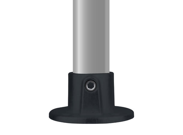 KUPO KPC-131B base flange Ø48mmrørklemme.TUV.Sortmatt.