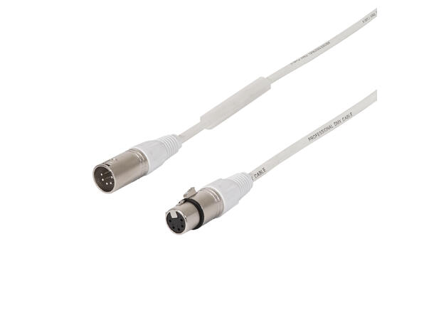 LEDJ hvit DMX kabel 10 meter Hvit PVC kappe