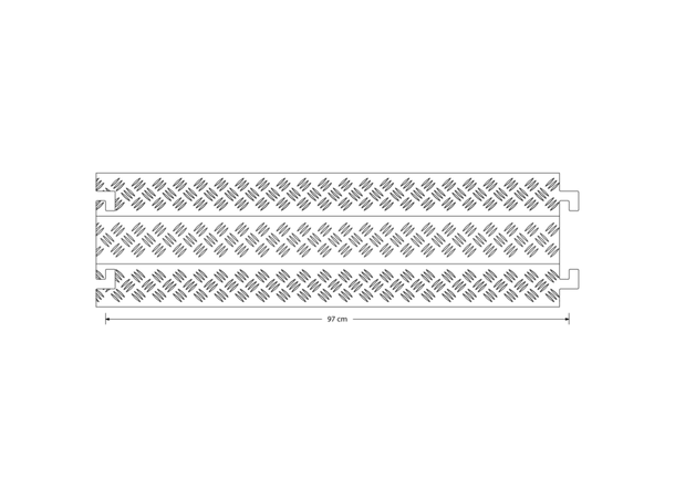 PROTRUSS CC125 Kabelgate 1 kanal (105x27mm), 100x3,5x28cm