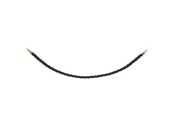 ELUMEN8 Tvunnet rep, sort Gull endekappe, 1,5 meter