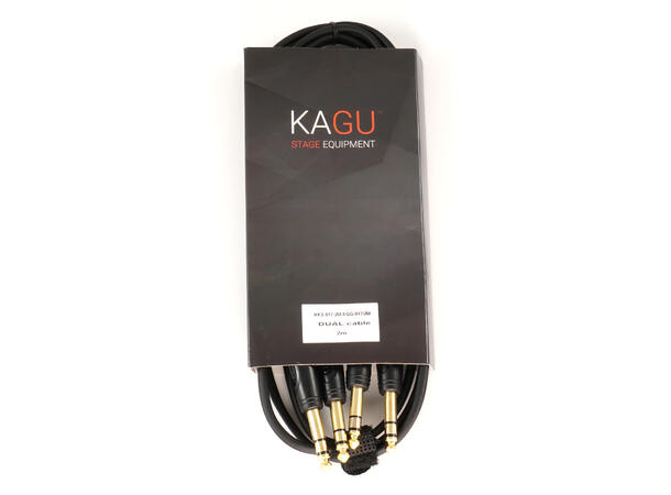 KAGU 2 x TRS jack til 2 X TRS jack 2 meter