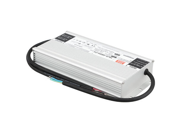 MEANWELL Strømforsyning 24VDC, 480W 20A. For LED strip etc. IP 67