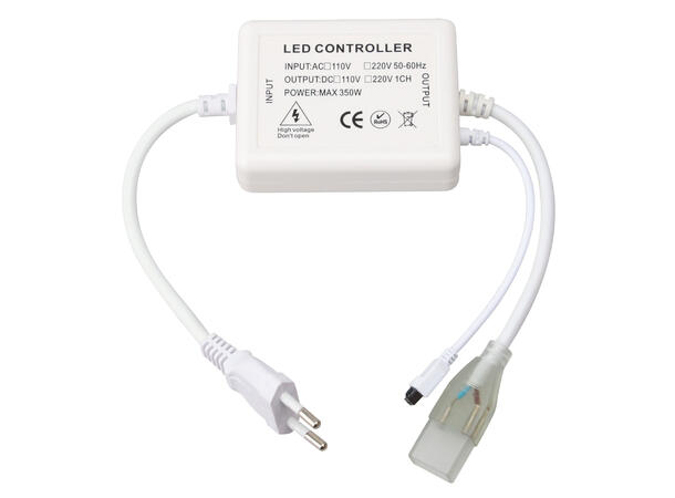 SBL dimmer for 230V LED strip For single color. IR fjernkontroll inkl.