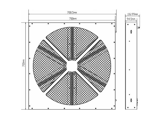 BRITEQ BT-LEDROTOR LED effekt vifte 6 blader, 720 LED. Pixelkontroll