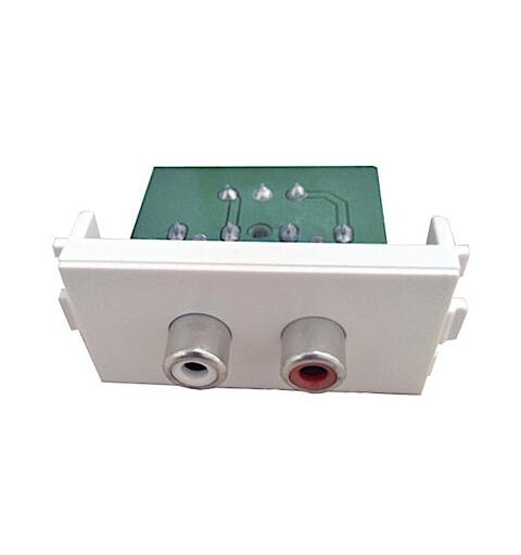 KAGU RCA modul left+right, skruterminal 48x24mm for KAGU systempanel