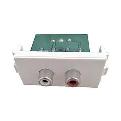 KAGU RCA modul left+right, skruterminal 48x24mm for KAGU systempanel