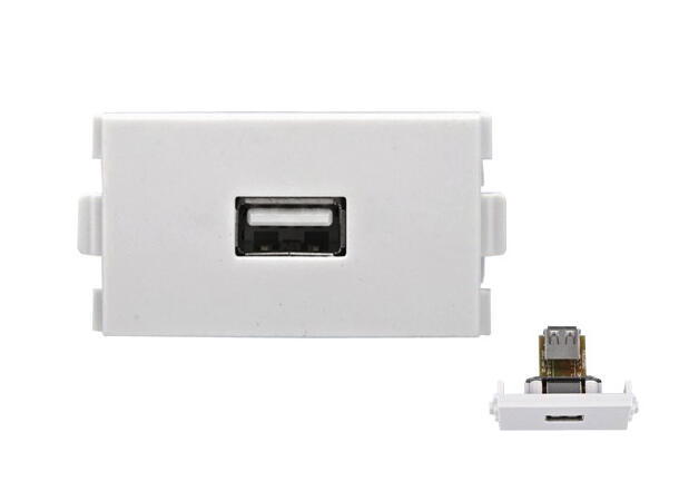 KAGU USB modul, feed through 48x24mm for KAGU systempanel