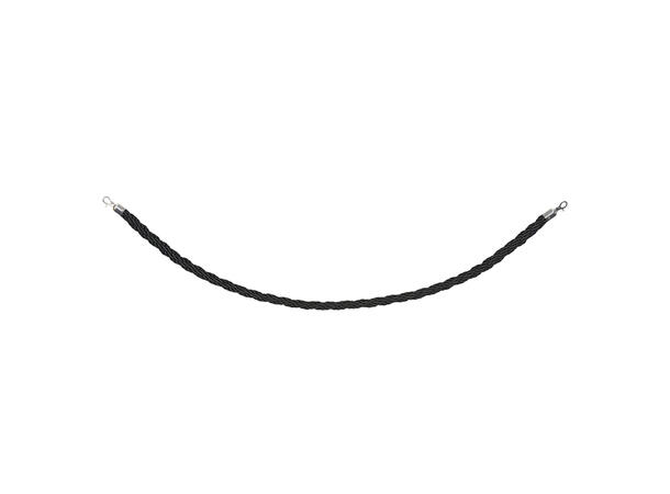 ELUMEN8 Tvunnet rep, sort Krom endekappe, 1,5 meter