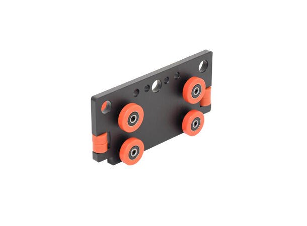 FlexRail Master runner Sort / rød fire-hjuls runner Walk-Along 