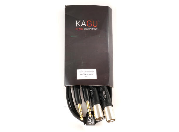 KAGU 2 x XLR han til 2 X TRS jack 2 meter