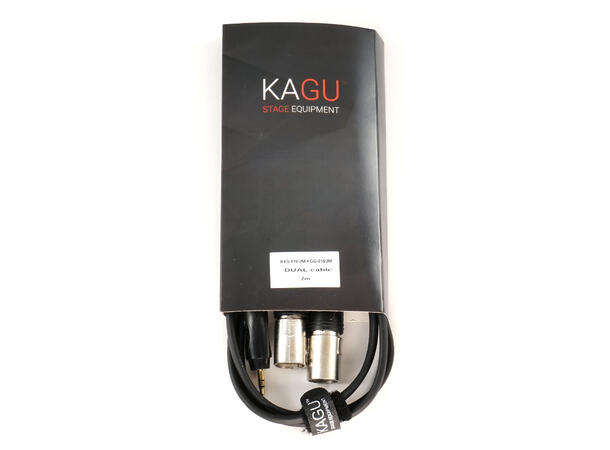 KAGU 3,5mm minijack til 2 x XLR han 2 meter