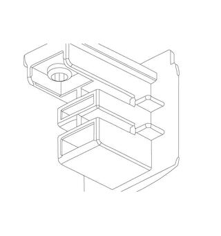 KAGU Pro-Track endestykke. Hvit Endestykke hvit for Pro-Track