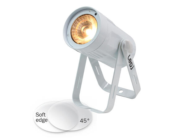 LEDJ 15W LED Eventspot DTW, DMX Hvit. Dim to warm.