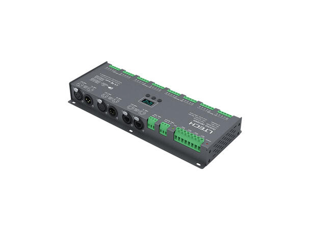 LTECH LED driver 32 kanaler, DMX 32 x 3A. Maks 96A. 12-24VDC inn
