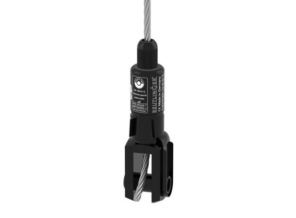 REUTLINGER 50 SV III med gaffel, kort For 4mm-5mm wire. Sort
