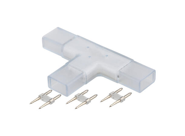 SBL T skjøt for 230V LED strip For 8mm PCB, single col. (2 pin) 5 stk.