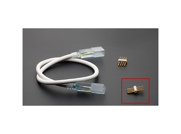 SBL skjøtekabel for 230V RGB led strip 25cm. For 10mm PCB, RGB strip