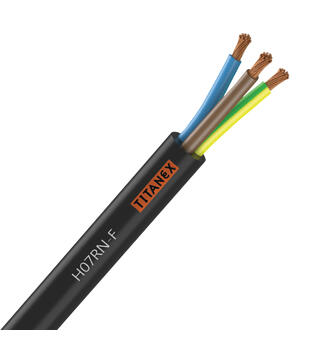 TITANEX H07-RNF kabel 3 x 4mm2 Rull á 100 meter.