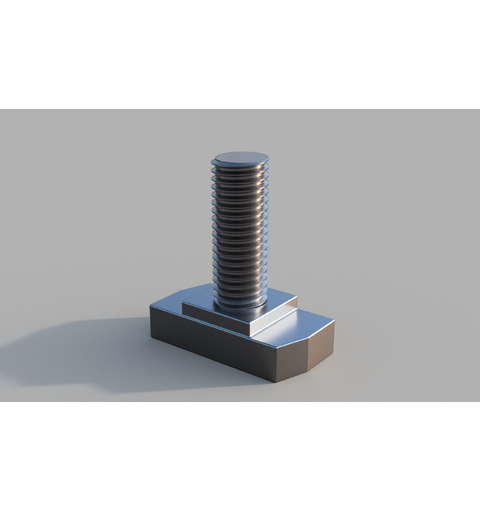 FlexRail M8 bolt M8 x 50mm T-hode glidbolt skinnefeste