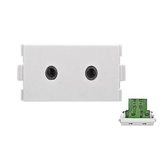 KAGU 2 x Minijack modul, skruterminal 48x24mm for KAGU systempanel