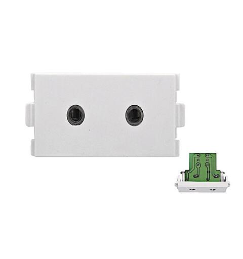 KAGU 2 x Minijack modul, skruterminal 48x24mm for KAGU systempanel