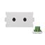 KAGU 2 x Minijack modul, skruterminal 48x24mm for KAGU systempanel